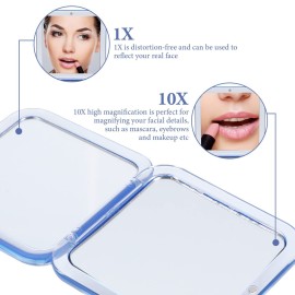 balacoo Compact Folding Mini Makeup Mirror Magnification Handheld Pocket Mirror for Travel and Purses