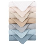 Konssy 7-Pack Ultra Soft Muslin Cotton Face Wash Cloths, Reusable Absorbent Washcloths for Sensitive Skin, Lightweight Facial Makeup Remover Towels for Women (11 x 11 Inch)