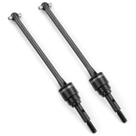 JGGZONE Spring Steel Front Rear Drive Shaft CVD Driveshaft Compatible with 1/10 Traxxas Slash Rustler Stampede Hoss VXL 4X4 2WD RC Car