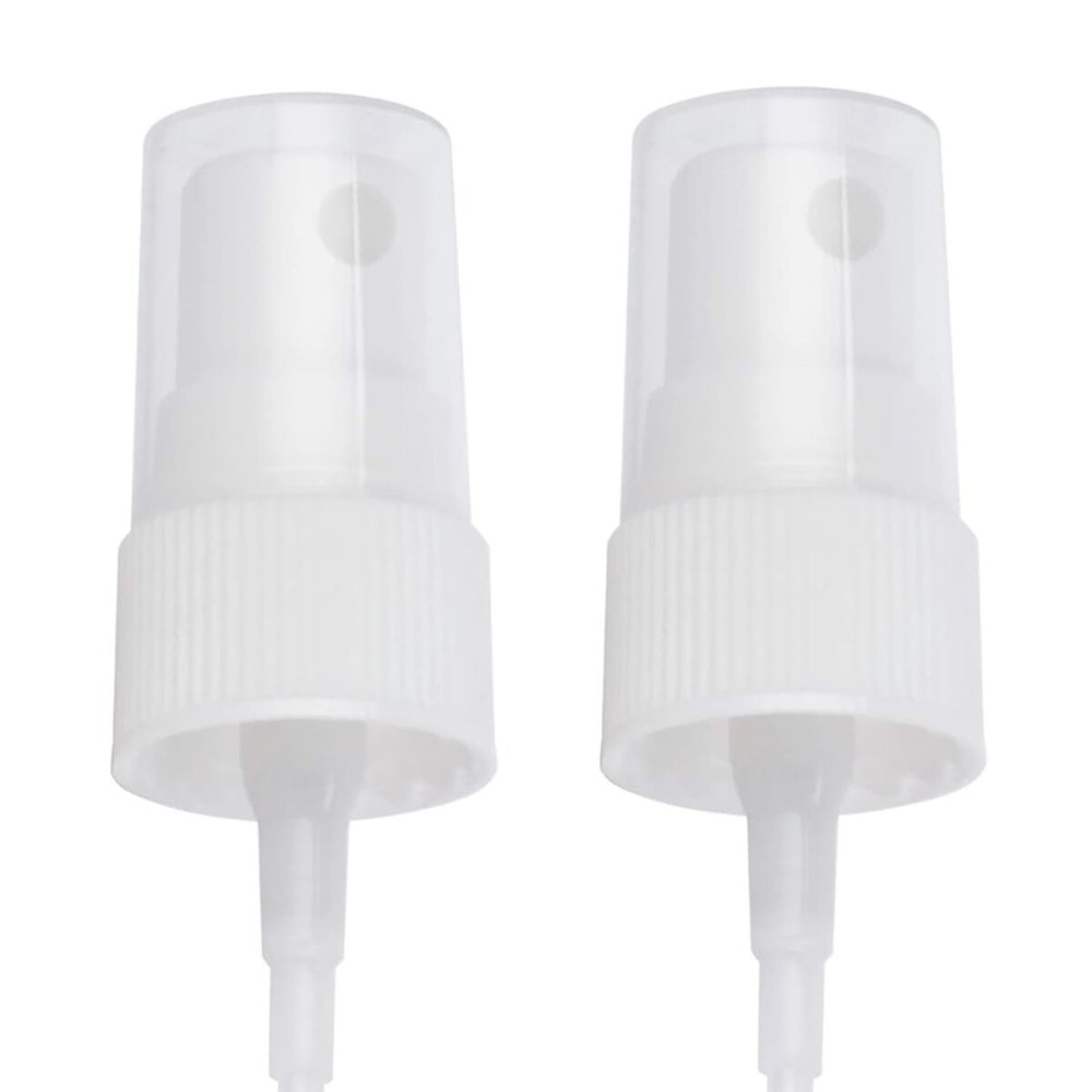 OAK & SAGE 2 White Fine Mist Spray Caps with 6.75 Dip Tube (.16 cc Output) - 24/410 Cap Size - 2 Total