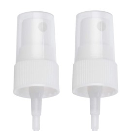 OAK & SAGE 2 White Fine Mist Spray Caps with 6.75 Dip Tube (.16 cc Output) - 24/410 Cap Size - 2 Total