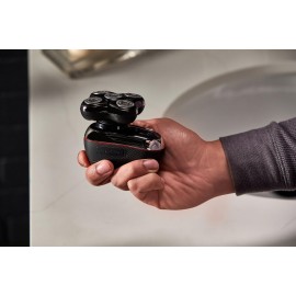 Remington Balder Deluxe XR7100, Head Rotary Shaver with Titanium Blades & Storage Pouch for Bald Men Wet/Dry Shaving with 5 Dual Track Flexing Heads and Pop-Up Trimmer