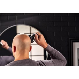 Remington Balder Deluxe XR7100, Head Rotary Shaver with Titanium Blades & Storage Pouch for Bald Men Wet/Dry Shaving with 5 Dual Track Flexing Heads and Pop-Up Trimmer