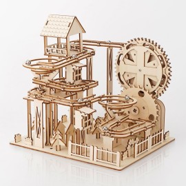LCOCWMY 3D wooden puzzle assembly, marble run track set, adult DIY construction kit, brain-teasing mechanical gear model, suitable for ages 14+ and above, a festive gift