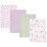 Hudson Baby Unisex Baby Cotton Flannel Burp Cloths, Purple Dainty Floral 4 Pack, One Size