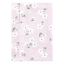 Hudson Baby Unisex Baby Cotton Flannel Burp Cloths, Purple Dainty Floral 4 Pack, One Size