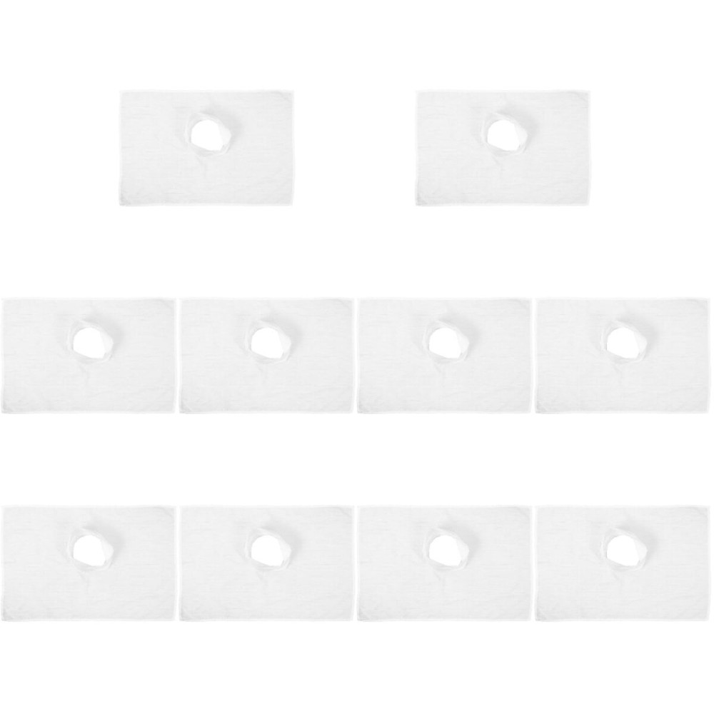 Ciieeo 10pcs Massage Table Towel Massage Pad Massage Table Cover Spa Bed Massage Cushion Massage Headrest Covers Massage Bed Coverlet Rest Barrier White Massage Chair Portable Satin Cloth