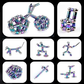 Jopstacext Fidget Pen, Cool Toys Pen Decompression Magnetic Metal Pen, Desk Toys Multifunctional Deformable Writing Pen, Basket Stuffers Gadgets Gift for Kids Adults (Blue)