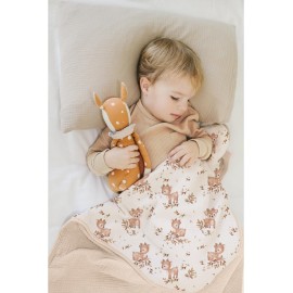 Konssy Muslin Baby Blankets for Girls Boys, 100% Cotton Crib Blanket for Baby Infant Toddler, Super Soft and Lightweight Nursery Blankets 40x36 (Deer)