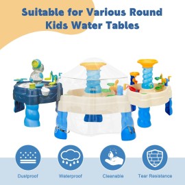 IndigoTempest9 Kids Water Table Cover, Fit Step2 Rain Showers Splash Pond Water Table Waterpark Play Table Cover Outdoor Toys Cover (Transparent)