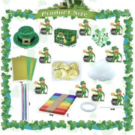 Vecacosic Leprechaun Trap Kit for Kids - 2 Sets DIY St Patrick\'s Day Leprechaun Trap Supplies to Make A Trap to Catch A Leprechaun, St Patricks Day Toys Gifts for Kids Classroom Activity