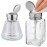 2 Pcs 6 Oz/ 180 ml Clear Pump Dispenser Bottle with Metal Flip Cover Glass Nail Polish Remover Push Down Dispenser Bottle Refillable Push Down Pump Dispenser Press Container for Makeup Remover
