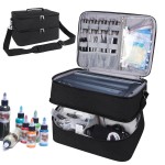Tattoo Carrying Case Tattoo Supplies Organizer Tattoo Kit Box Case Tattoo Equipment Storage Bag Tattoo Travel Tattoo Storage Organizer for Tattoo Stencil Printer, Tattoo Ink, Tattoo Equipment