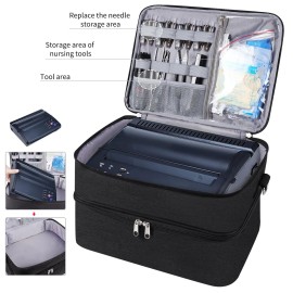 Tattoo Carrying Case Tattoo Supplies Organizer Tattoo Kit Box Case Tattoo Equipment Storage Bag Tattoo Travel Tattoo Storage Organizer for Tattoo Stencil Printer, Tattoo Ink, Tattoo Equipment