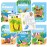 BWkoss Summer Activity Books for Kids-24Pcs Hawaii Mini Games Coloring Book Set Bulk Mazes Word Search Word Scramble Games Booklets for Summer Carnival Party Favor Goodie Bag Filler Supplies