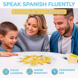 300 Vocabulary Flashcards | Double Sided English-Spanish Flash Cards for Adults & Kids Ages 12+ | Portable Noun Flash Cards to Learn Spanish for Adult Beginners