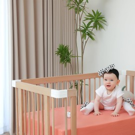 Rutiwa Breathable Crib Sheets for Toddler Bed Mattresses 100% Muslin Cotton Crib Sheets Fitted Boys Girls 2 Pack Soft and Comfortable Boho Bedding for Baby Neutral (Orange Pink&New Camel)