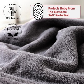 BEFACL 2 Pack Baby Towels with Hood and 5 Baby Washcloths, for Newborn Unisex, 31.5x31.5 in Ultra Absorbent Soft Hooded Bath Towel Set Gift for Boys Girls, Babies, Infant, Toddler, Newborn Essential