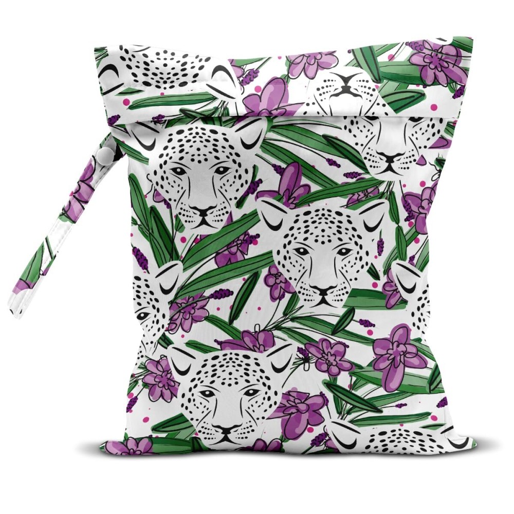 zcyxuuw Wet Bag, Wet Dry Bag, Wet Bag for Swimsuit, Travel, Beach, Pool, Diapers, Dirty Yoga Gym Clothes, Makeup Bag, Waterproof Tropical Palm Leaves Decor Jungle Palm Leaf Favors