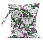 zcyxuuw Wet Bag, Wet Dry Bag, Wet Bag for Swimsuit, Travel, Beach, Pool, Diapers, Dirty Yoga Gym Clothes, Makeup Bag, Waterproof Tropical Palm Leaves Decor Jungle Palm Leaf Favors