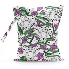 zcyxuuw Wet Bag, Wet Dry Bag, Wet Bag for Swimsuit, Travel, Beach, Pool, Diapers, Dirty Yoga Gym Clothes, Makeup Bag, Waterproof Tropical Palm Leaves Decor Jungle Palm Leaf Favors