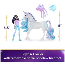 Unicorn Academy, Layla & Glacier with 2 Accessories & Hair Tool, Dolls & Unicorn Toys for Girls Ages 4 and up