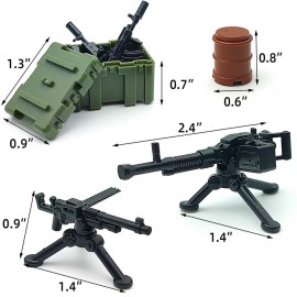 CONVENTEJOY Military Weapon Guns Accessories for Minifigure Block Toys Include Camouflage Helmets E.O.D Suits Shields for Army Soldiers Gear Set Building Kits Kids Toy(260pcs)