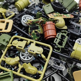 CONVENTEJOY Military Weapon Guns Accessories for Minifigure Block Toys Include Camouflage Helmets E.O.D Suits Shields for Army Soldiers Gear Set Building Kits Kids Toy(260pcs)