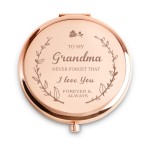 Grandma Gifts from Granddaughter Grandson Grandkids, Personalized Compact Mirror, Sentimental Mothers Day Birthday Gifts for Grandma, Unique Present for Grandmother Grandparents Nana