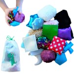 SENSORY4U Sensory Tiles Bag - 20 Textured Kids Sensory Toys for Tactile Exploration, Fine Motor Skills - Montessori Learning Kit for Autism, ADHD, and Special Needs - Soft Touch Bean Bag Tiles