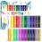JUPITEARTH 24 Colors Tempera Paint Sticks with 120 PDF Coloring Pages and 30 Stickers, Quick Drying, Smooth, Non-Toxic and Washable Paint Sticks for Kids, Art Supplies for Drawing on Various Objects