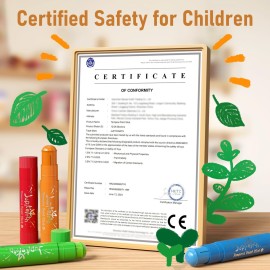 JUPITEARTH 24 Colors Tempera Paint Sticks with 120 PDF Coloring Pages and 30 Stickers, Quick Drying, Smooth, Non-Toxic and Washable Paint Sticks for Kids, Art Supplies for Drawing on Various Objects