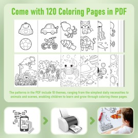 JUPITEARTH 12 Colors Tempera Paint Sticks with 120 PDF Coloring Pages and 30 Stickers, Quick Drying, Smooth, Non-Toxic and Washable Paint Sticks for Kids, Art Supplies for Drawing on Various Objects