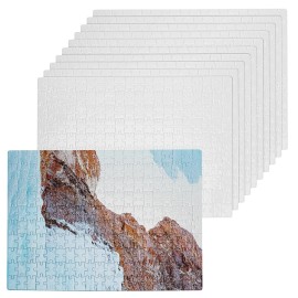 YUENPUN 10 Packs Large Blank Puzzle, 200 Pieces 15x11 Inch Printable Blank DIY Custom Sublimation Jigsaw Puzzle Blanks Large, Heat Transfer Jigsaw Puzzle for Arts Crafts Projects