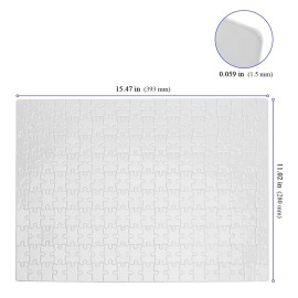YUENPUN 10 Packs Large Blank Puzzle, 200 Pieces 15x11 Inch Printable Blank DIY Custom Sublimation Jigsaw Puzzle Blanks Large, Heat Transfer Jigsaw Puzzle for Arts Crafts Projects