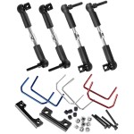 RCarmubWow Sway Bar Kit Upgrades Part for 1/16 E-Revo,Slash,RC Alloy Aluminum Front & Rear Wide Sway Bar Kit