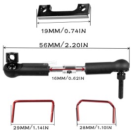RCarmubWow Sway Bar Kit Upgrades Part for 1/16 E-Revo,Slash,RC Alloy Aluminum Front & Rear Wide Sway Bar Kit