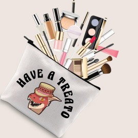 JXGZSO Funny RPG Gamer Gift Have A Treato Popper the Kobold Cosmetic Bag BG3 Inspired Makeup Bag