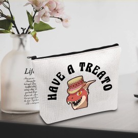 JXGZSO Funny RPG Gamer Gift Have A Treato Popper the Kobold Cosmetic Bag BG3 Inspired Makeup Bag