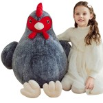 IKASA Giant Chicken Stuffed Animal Plush Toy,Big Large Jumbo Soft Toys,25.5 Cute Huge Size Fluffy Plushy Oversized Fat Plushie,Gifts for Kids