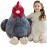IKASA Giant Chicken Stuffed Animal Plush Toy,Big Large Jumbo Soft Toys,25.5 Cute Huge Size Fluffy Plushy Oversized Fat Plushie,Gifts for Kids
