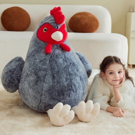 IKASA Giant Chicken Stuffed Animal Plush Toy,Big Large Jumbo Soft Toys,25.5 Cute Huge Size Fluffy Plushy Oversized Fat Plushie,Gifts for Kids