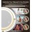 Matekxy 8 Lighted Makeup Mirror with Magnification - 1X/10X Magnifying Desk Mirror with Rechargeable LED Lights, 3 Colors Dimmable Tabletop Mirror, Brass Gold
