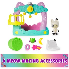 Gabby\'s Dollhouse, Pandy Paws Dreamy Balcony Playset, 8-Pieces with Toy Figures, Doll House Accessories & Sensory Play, Kids Toys for Girls & Boys 3+