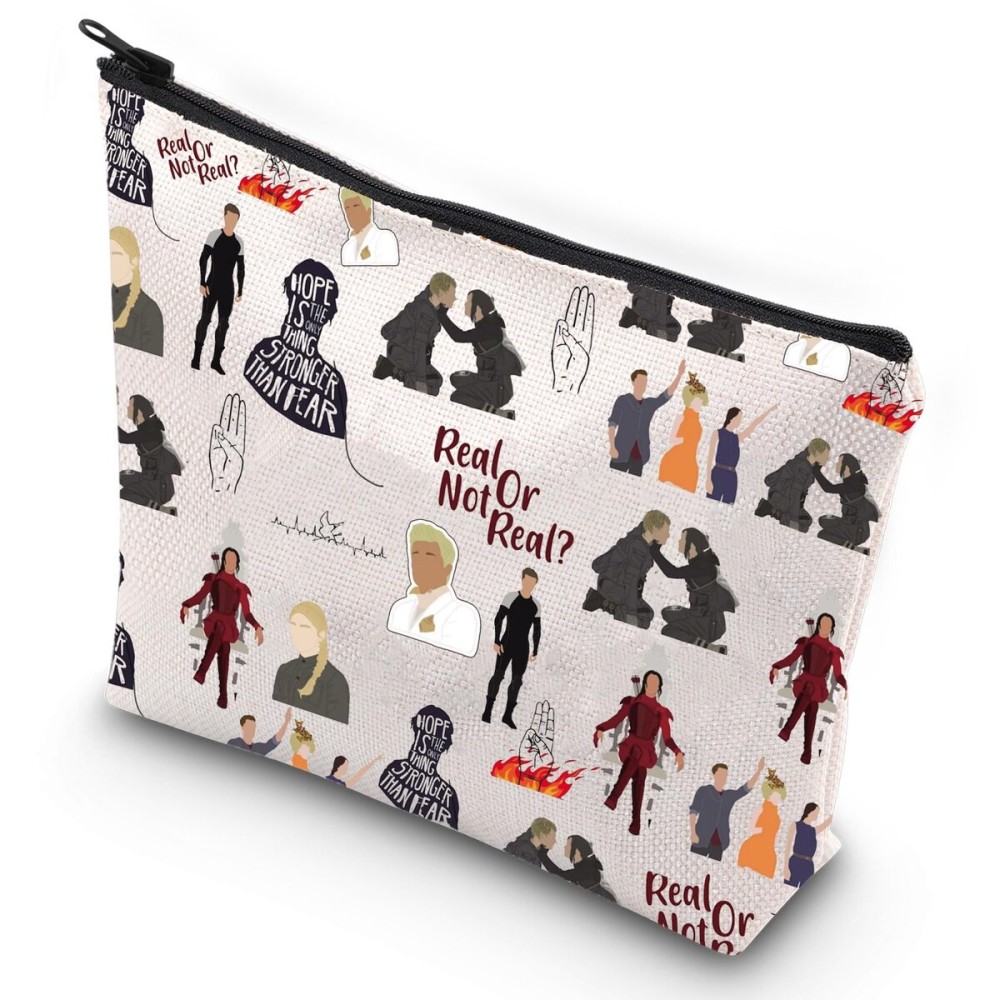G2TUP Hungery Movie Cosmetic Bag Haymitch Abernathy Fan Gift Hunger Movie Characters Makeup Bag Birds & Snakes Merch (Real Or Not MG)