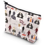 G2TUP Hungery Movie Cosmetic Bag Haymitch Abernathy Fan Gift Hunger Movie Characters Makeup Bag Birds & Snakes Merch (Real Or Not MG)
