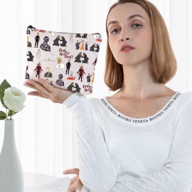 G2TUP Hungery Movie Cosmetic Bag Haymitch Abernathy Fan Gift Hunger Movie Characters Makeup Bag Birds & Snakes Merch (Real Or Not MG)