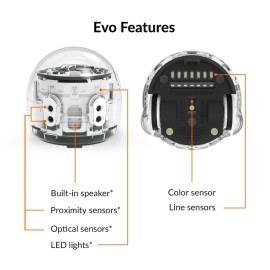 Ozobot Evo Entry Kit: Interactive Coding Robot, Kids Ages 5+, Includes Color Code Markers, Charging Cable, Zip Case, Access to 700+ STEM Lessons - Educators & Parents, No Coding Experience Required
