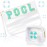 Hillban 2 Pcs Pool Bag Makeup Cosmetic Bag Clear Sunscreen Toiletry Zipper Pouch Beach Travel Summer Stuff Preppy Chenille Letter Patch Pouch PVC Waterproof Organizer Storage Mini Bogg Purse for Women