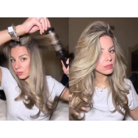 CIVEYA Thermal Brush for Blowout Look, 1 1/2 Inch Heated Round Brush Styler, Negative Ion Curling Iron